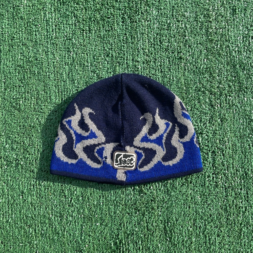 Blue flame beanie